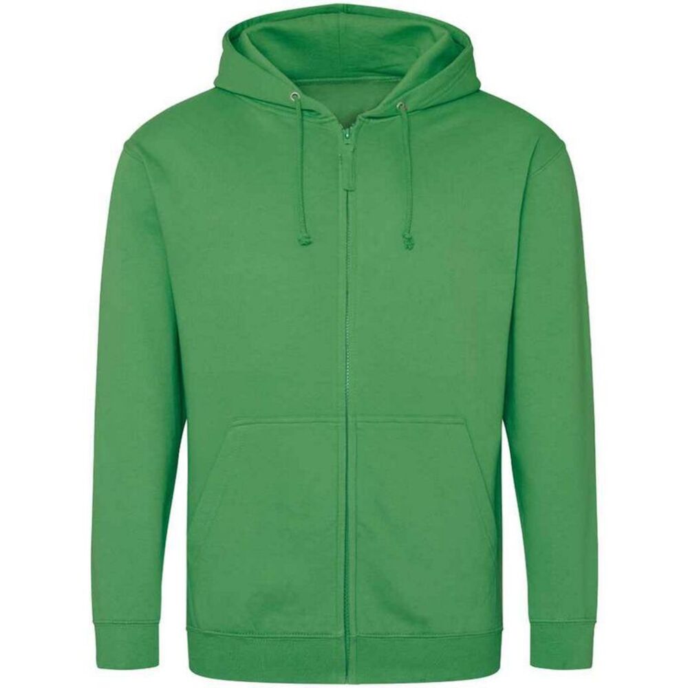 Awdis Mens Full Zip Hoodie / Kelly Green